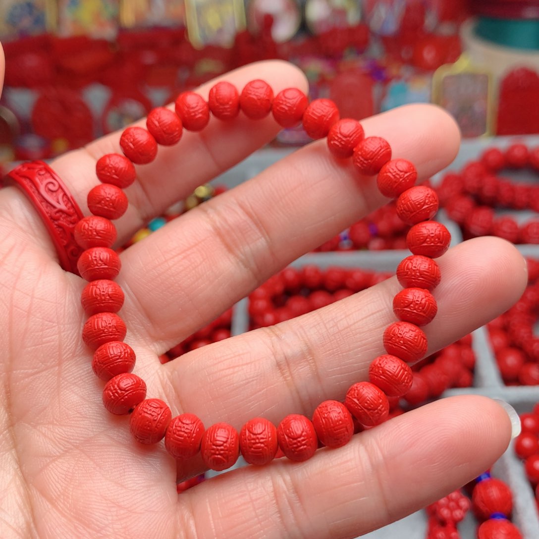 天然辰砂工艺品朱砂手串