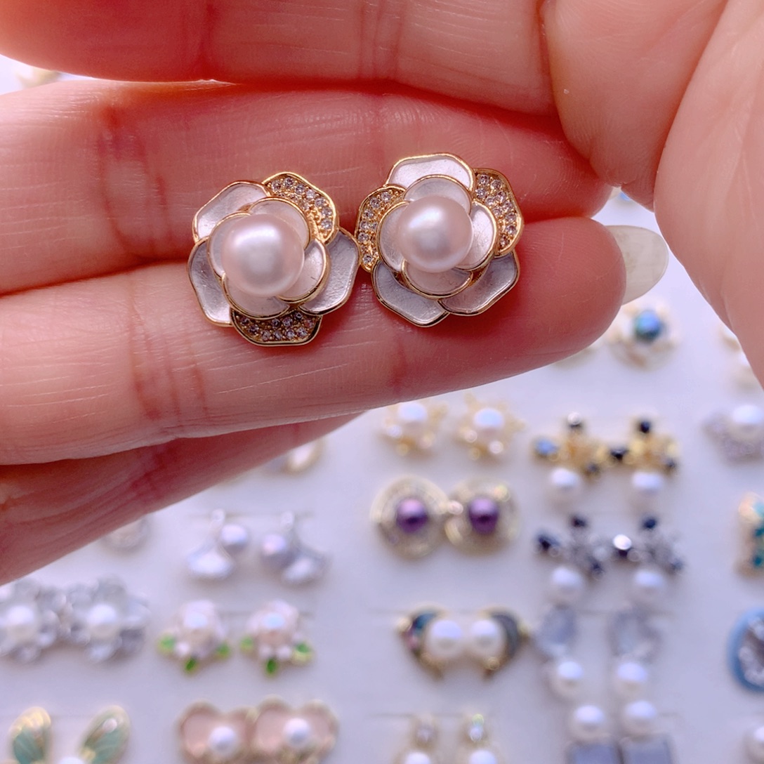 耳饰淡水珍珠合金