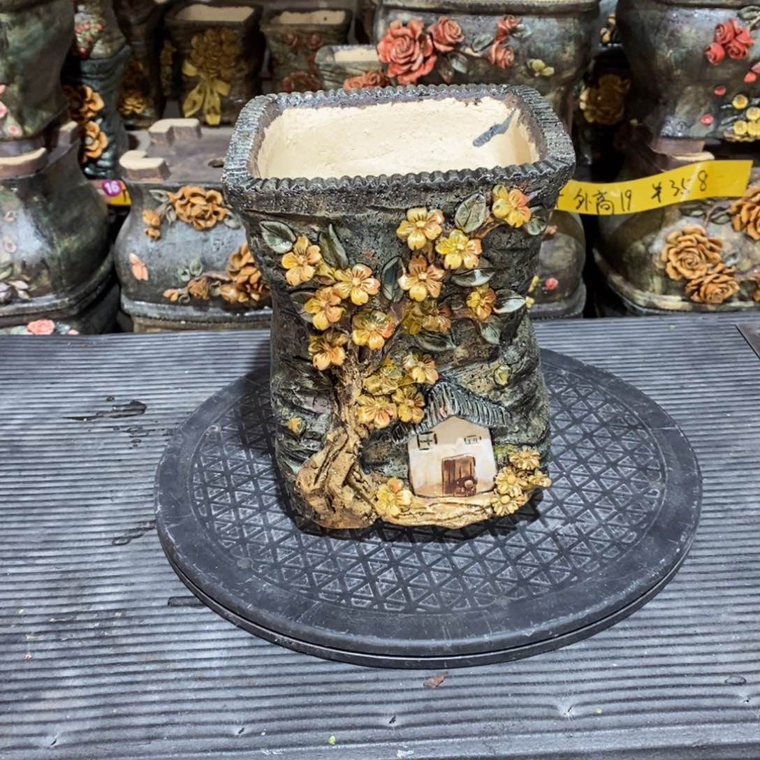 红陶青藤花器多肉花盆