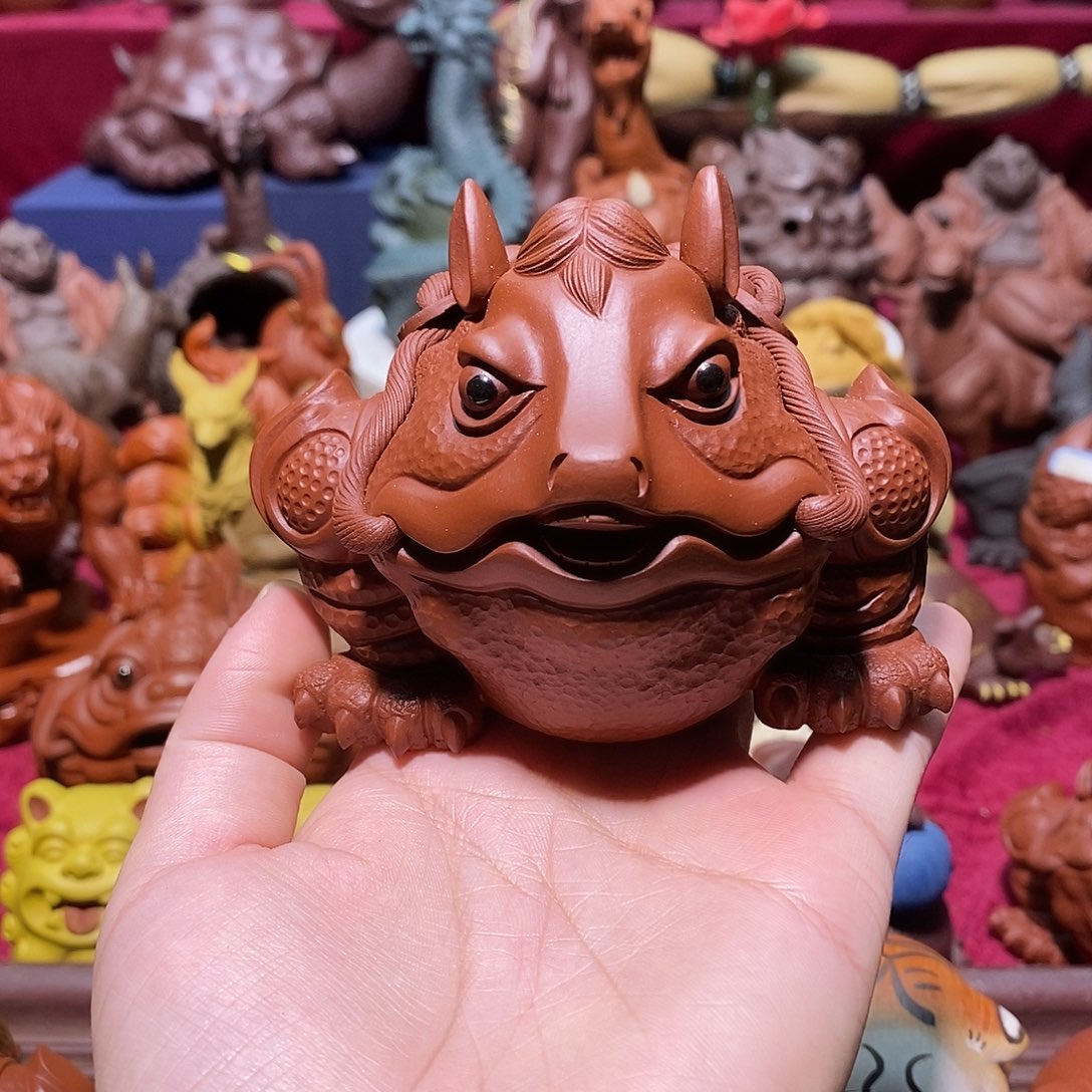 紫砂茶宠宜兴紫砂马蟾