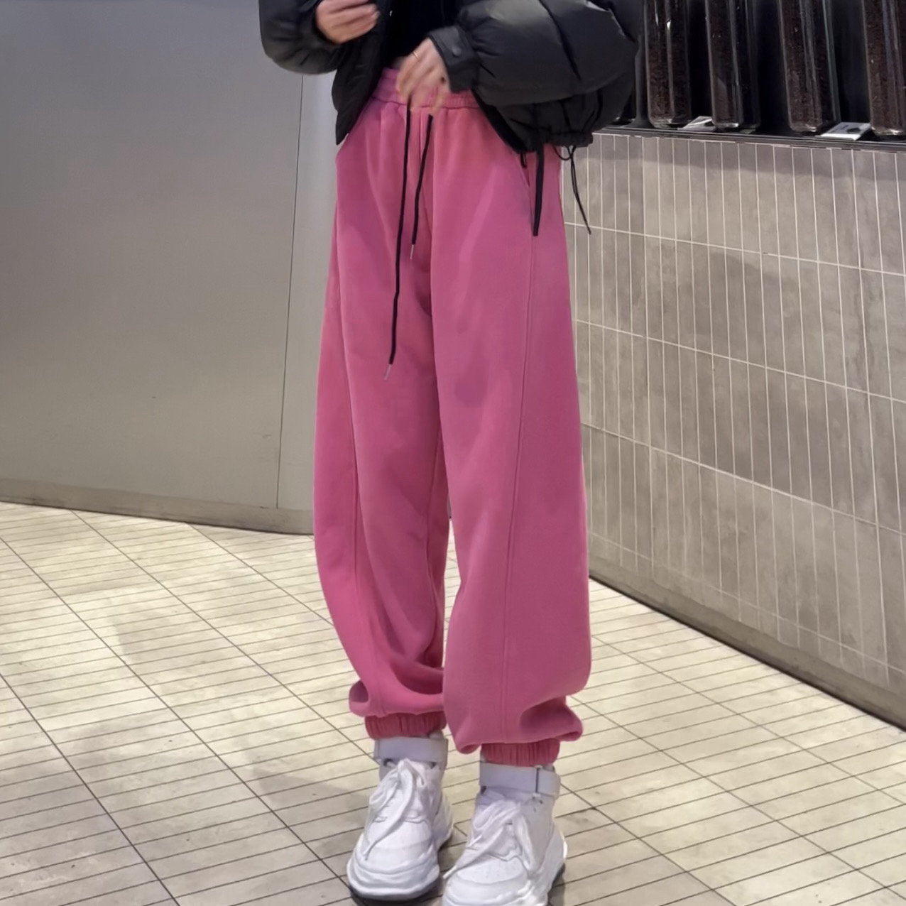 秋季显瘦百搭束脚裤高腰百搭休闲卫裤2502