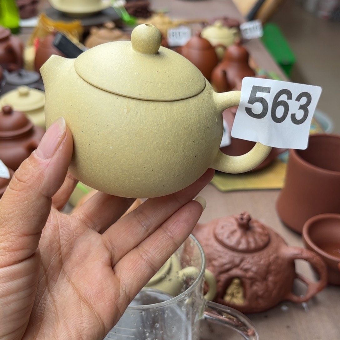紫砂茶壶本绿大瑕疵160cc
