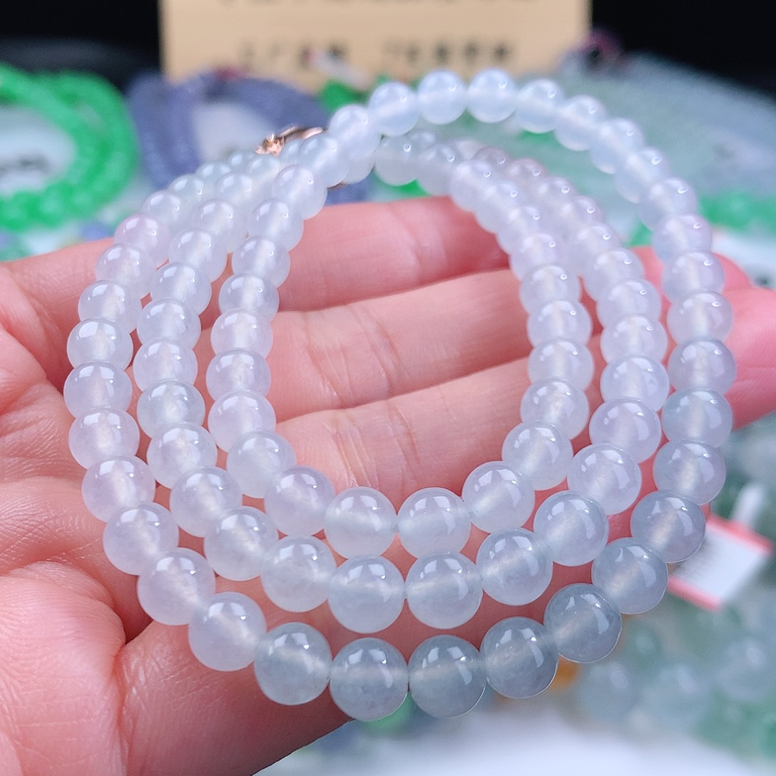 翡翠手链未镶嵌卡6mm