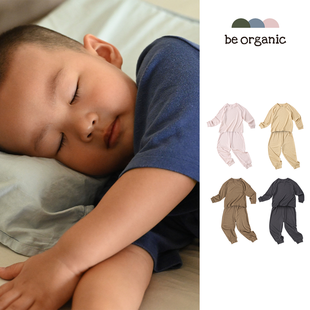 be organic【安睡衣】羊毛天丝混纺家居服长袖长裤童装套装男女