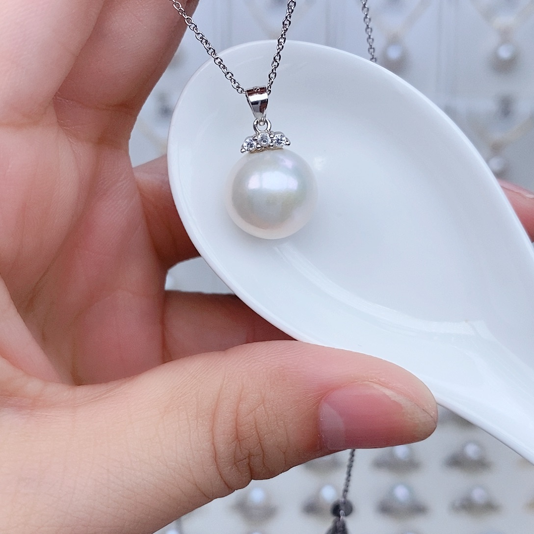 淡水珍珠银S925镶嵌颈饰