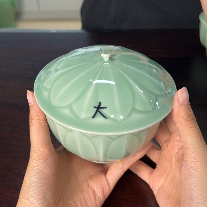 龙泉云间青瓷小米茶器