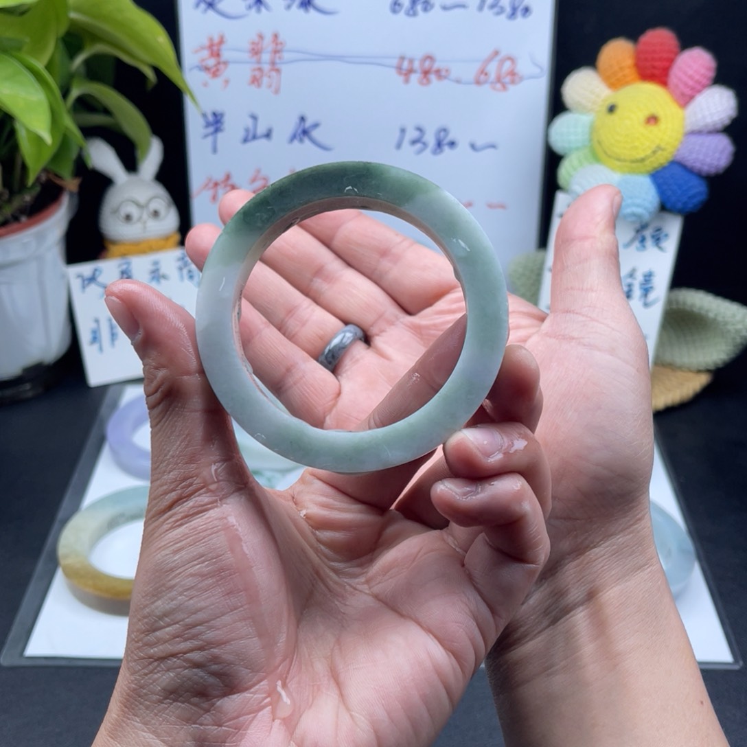 【闪购商品】定制翡翠57-59正圈未镶嵌手镯