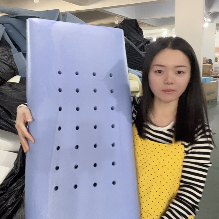 蓝色记忆棉双人枕头40*90