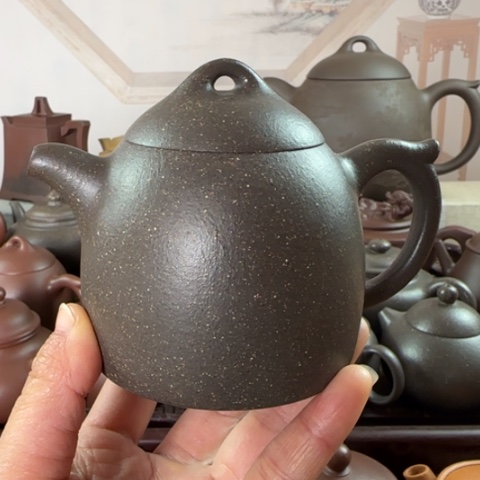 紫砂茶壶梨皮天青230cc