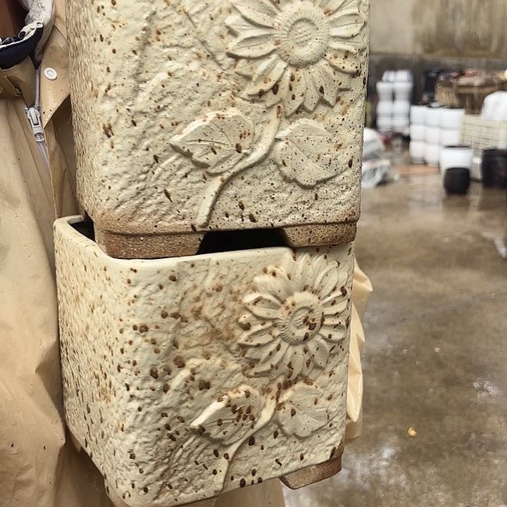 红陶复古两个口径19高度19