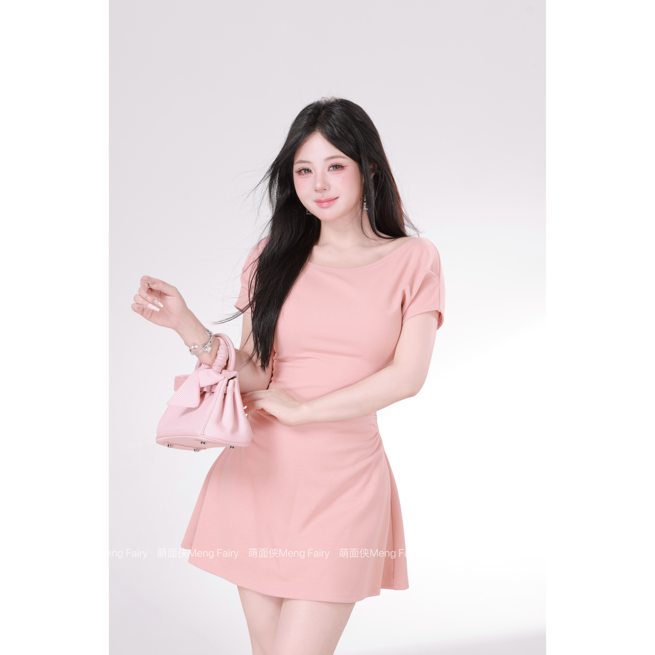 清清萌面侠【矜贵佳人】掐腰3穿短款连衣裙5504M 5526