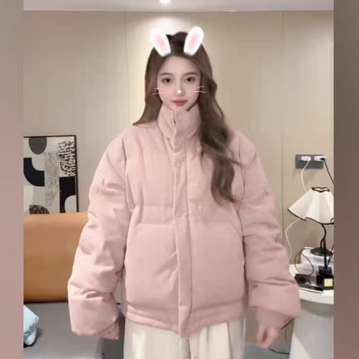 韩系棉服女外套2025冬季新款保暖宽松灯芯绒加厚上衣女装