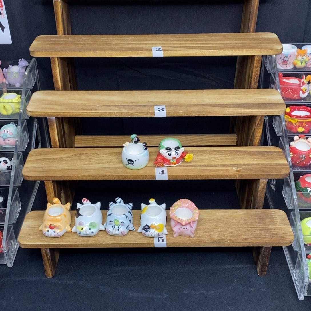 沐***づ手捏釉烧拇指花盆7只