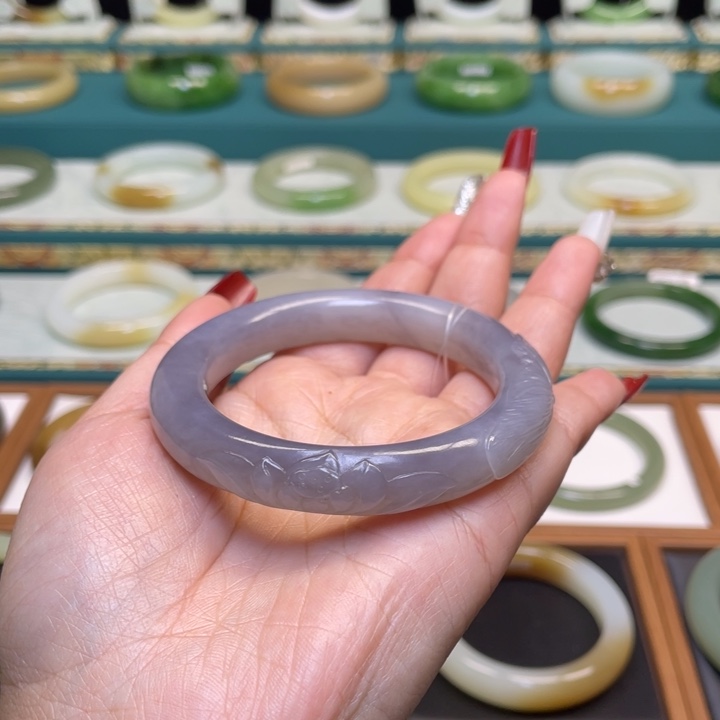 和田玉手镯未镶嵌54