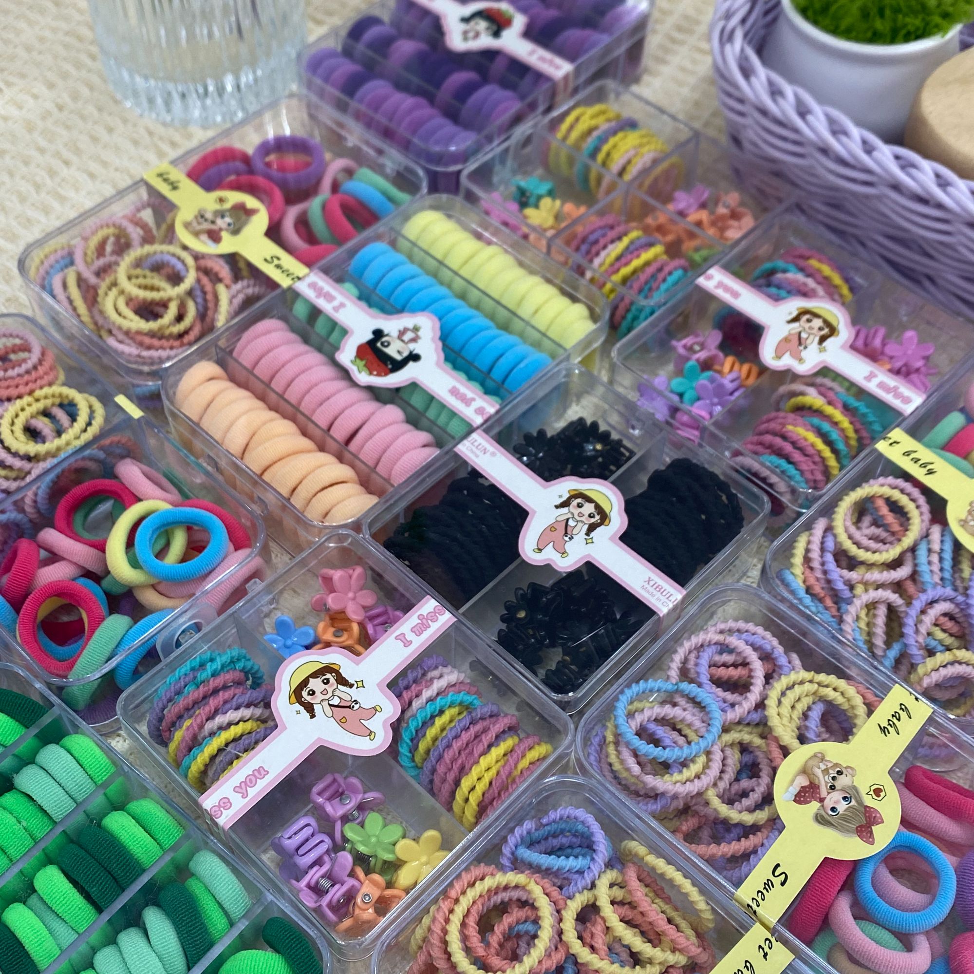 高品质儿童皮筋不伤发弹性好发圈女扎头女童宝宝发绳头绳发饰头饰