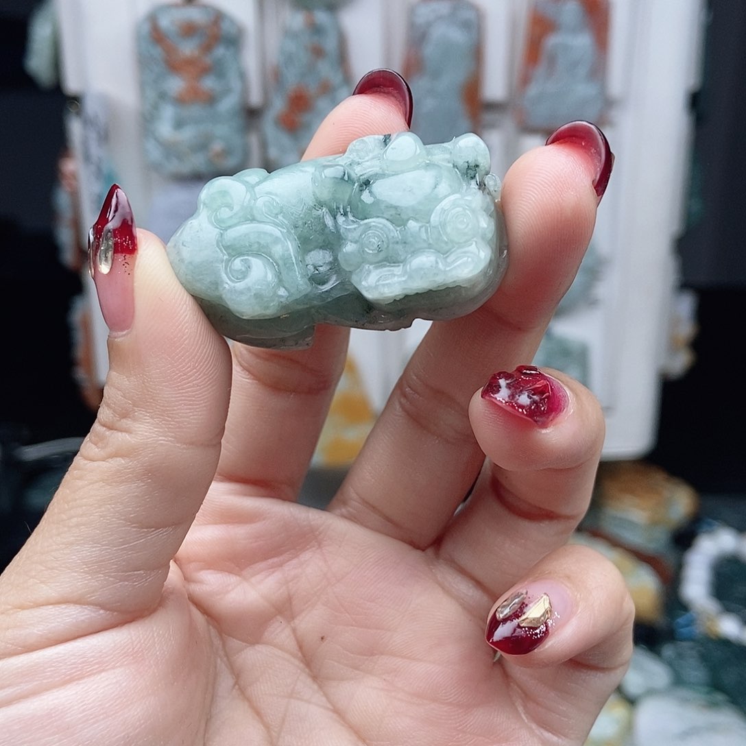 翡翠颈饰14K金镶嵌翡翠