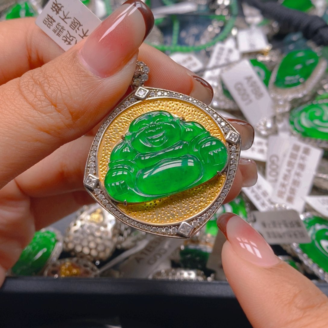 翡翠颈饰银S925镶嵌8888888888