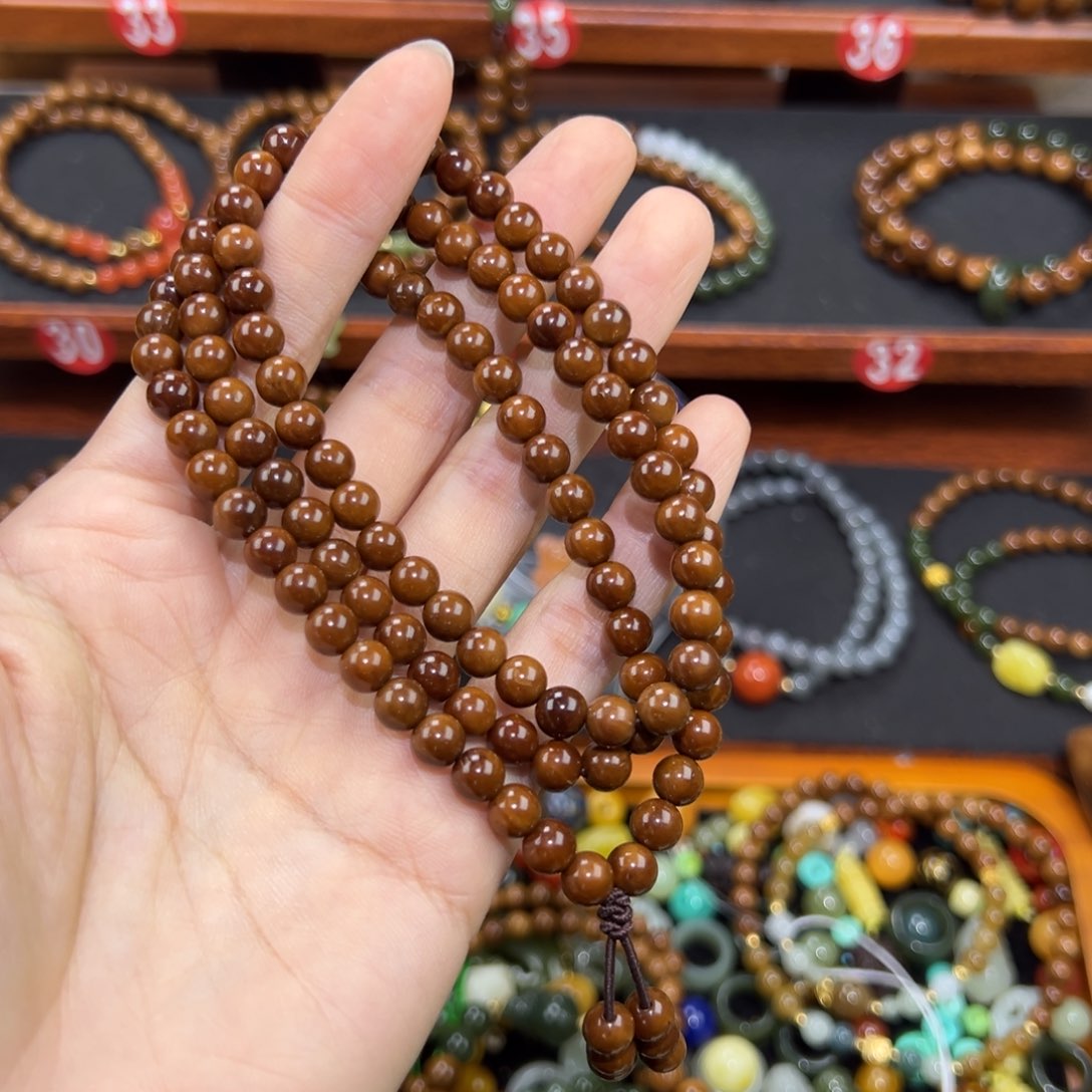 库克手串@*姐特级库克114颗素珠0.6