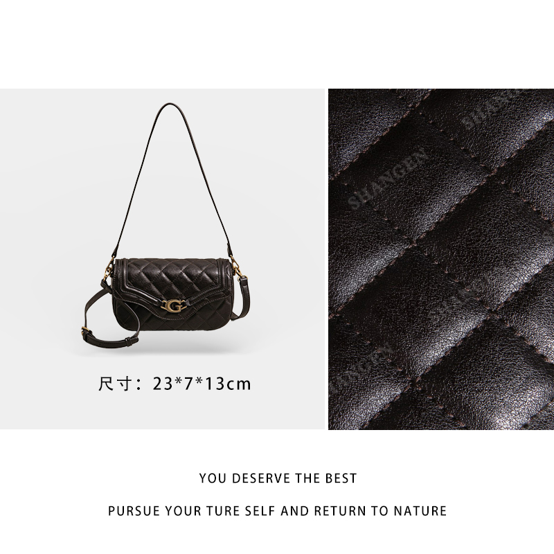 【尚恩CC】SK-93100-乌木咖啡-轻奢百搭腋下新款斜跨女包