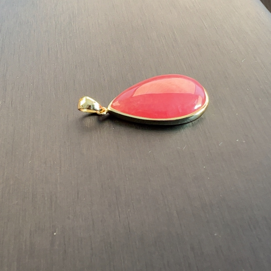 菱锰矿（红纹石）银S925镶嵌吊坠(不含链)虫****?