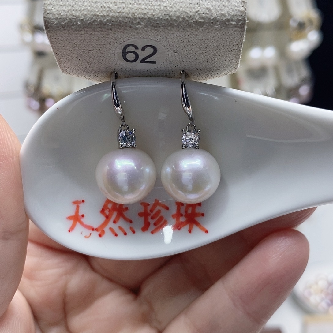 耳饰淡水珍珠银S925镶嵌