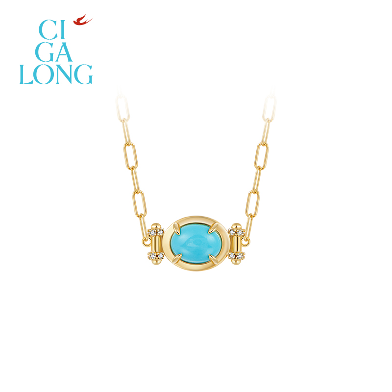 CIGALONG画轴寿字纹项链/戒指  