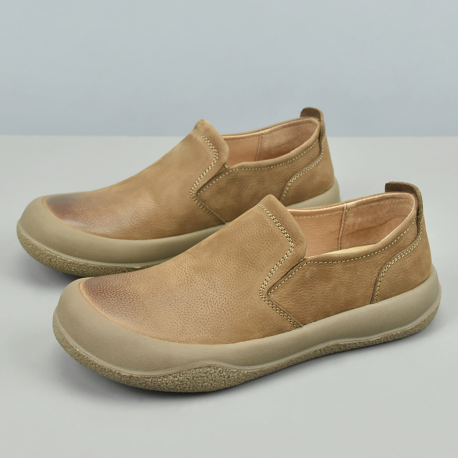 2025新款软底透气百搭休闲皮鞋舒适耐磨皮鞋单鞋男士磨砂皮鞋低帮