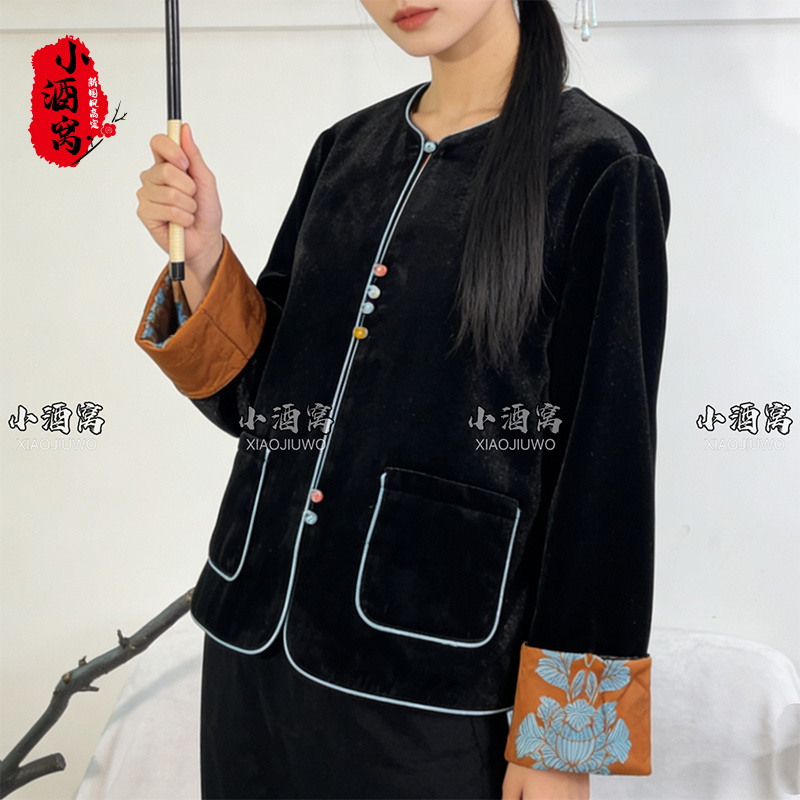 [秋寒-外套]小酒窝新国风 新中式时尚气质双面外套-前58后59