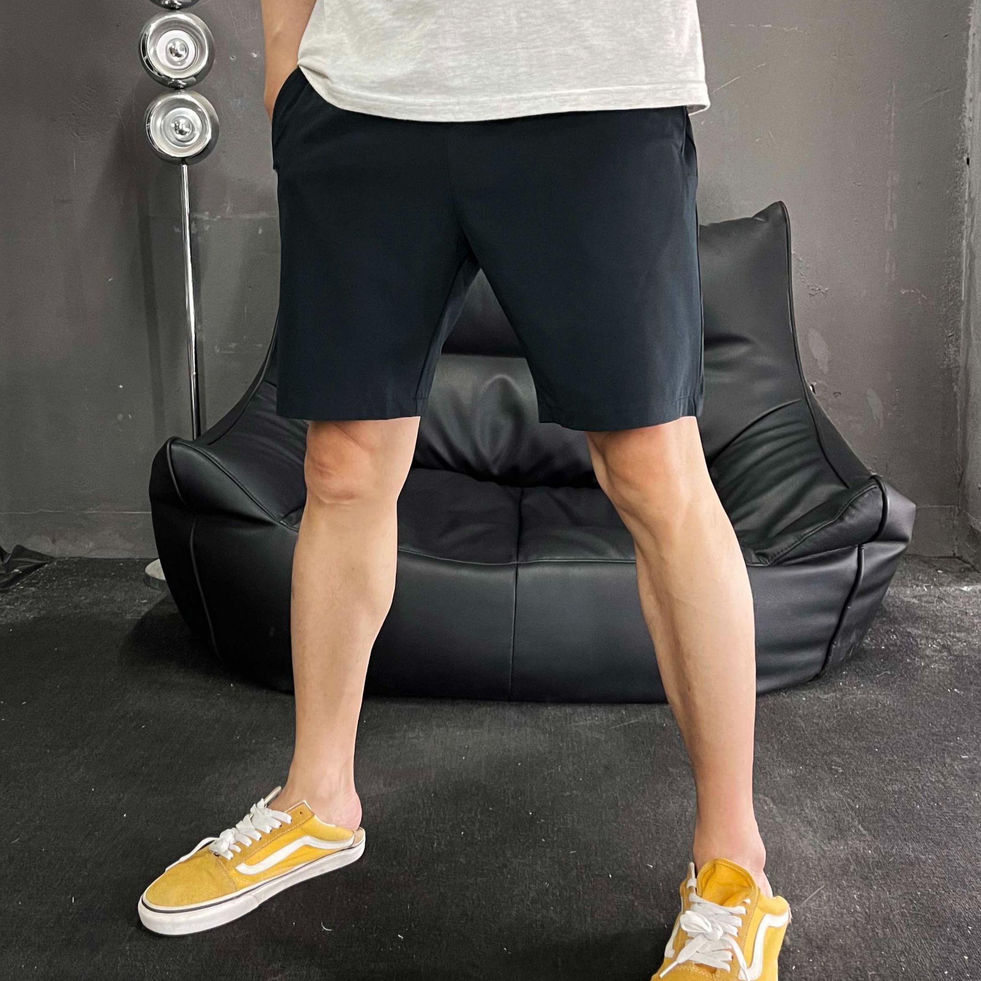 修身款夏季男冰丝休闲短裤百搭薄款速干短裤小直筒韩版