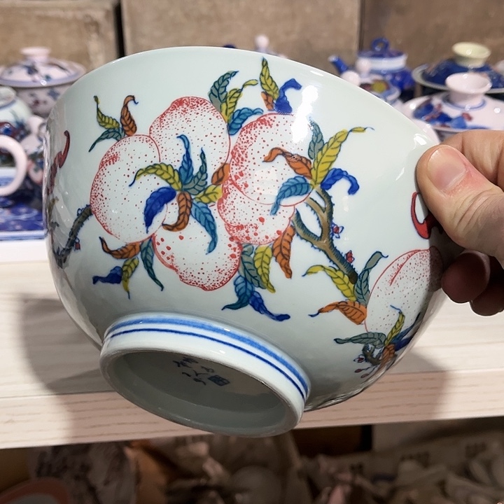 瓷片/////直径20厘米。绿西西。