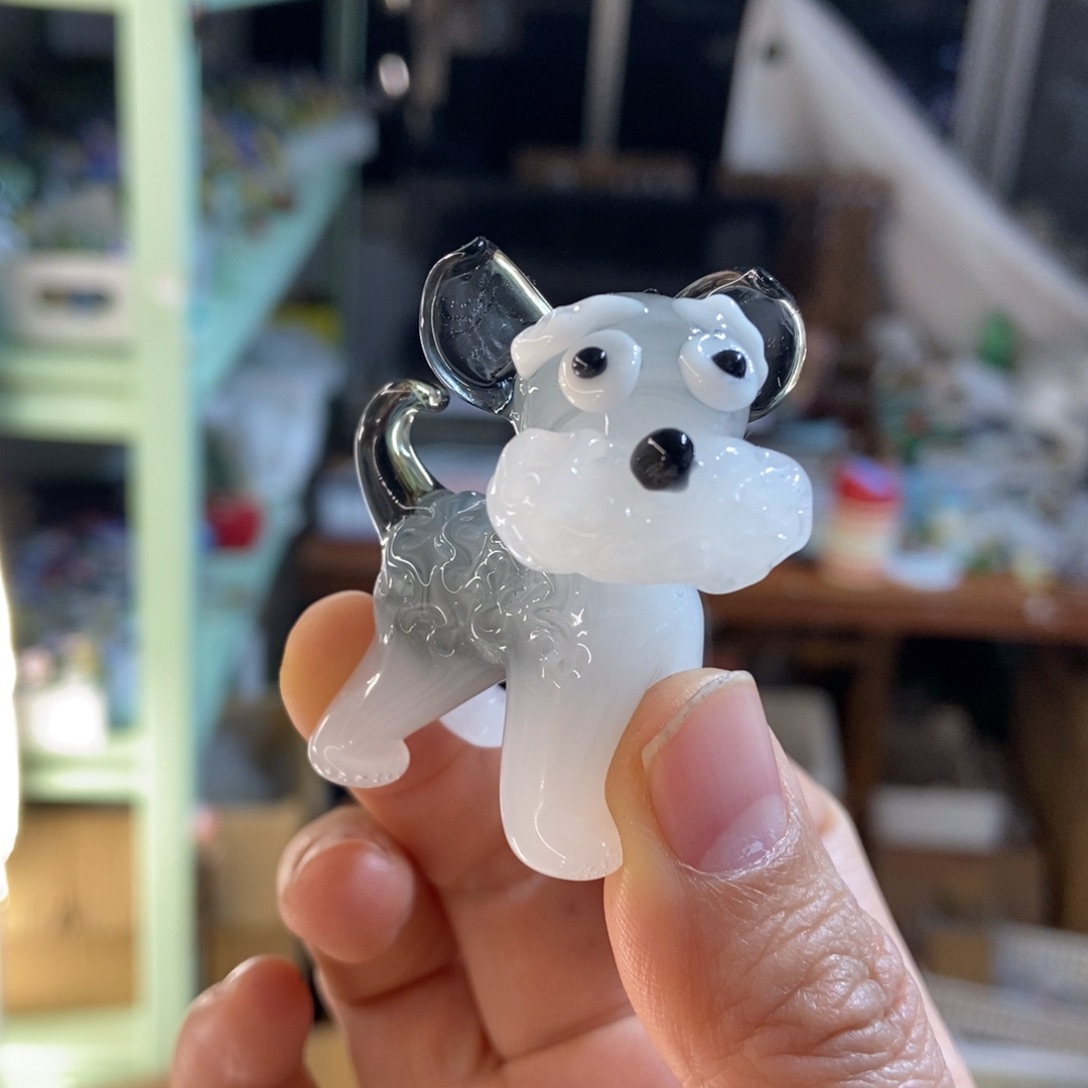 手工艺品琉璃 雪纳瑞