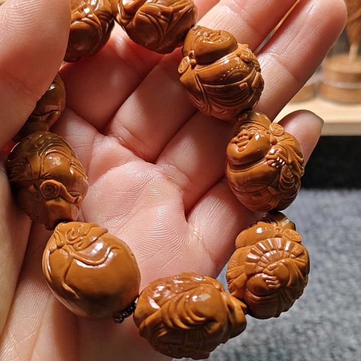 橄榄核手串/手链橄榄核雕手串财神
