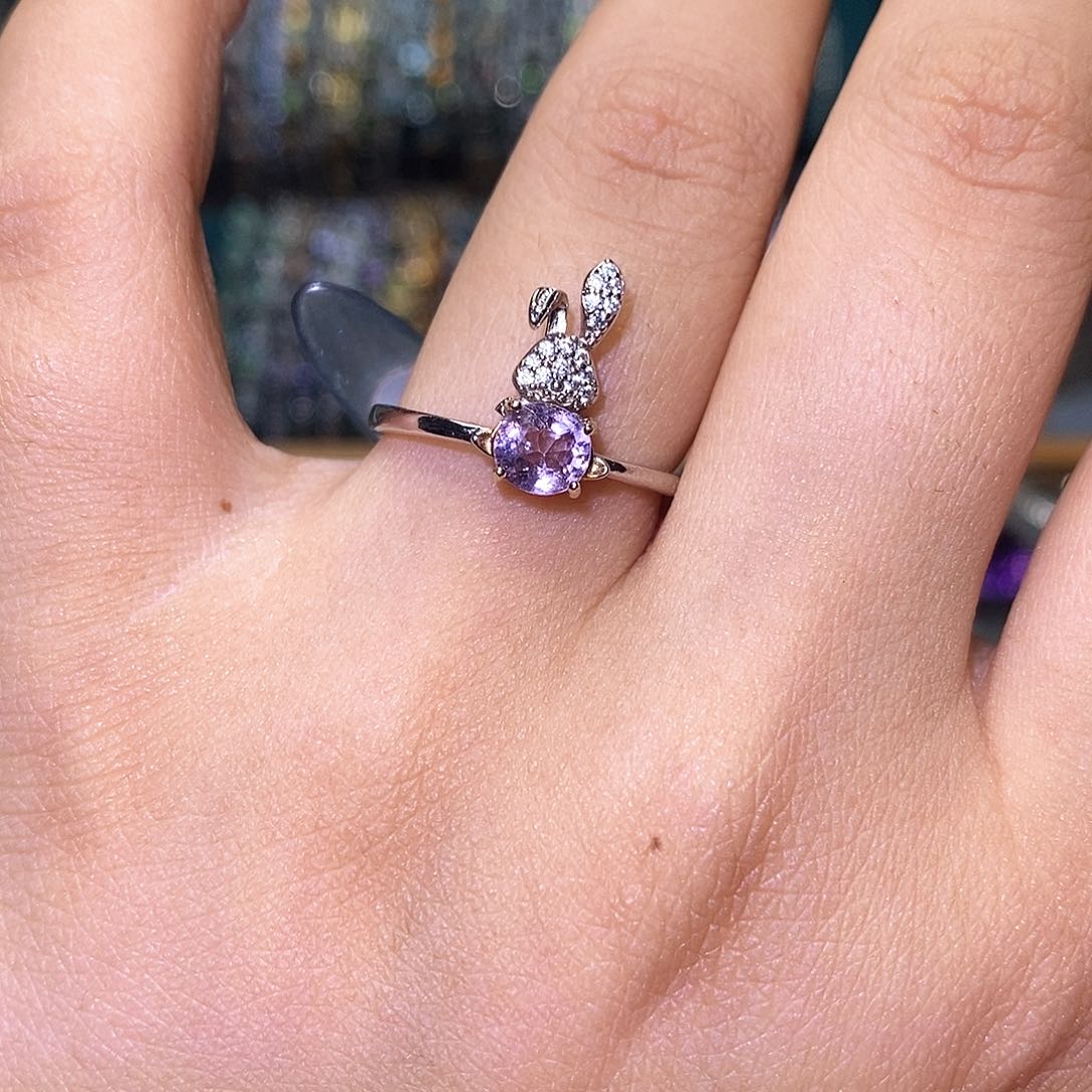 尖晶石戒指银S925镶嵌