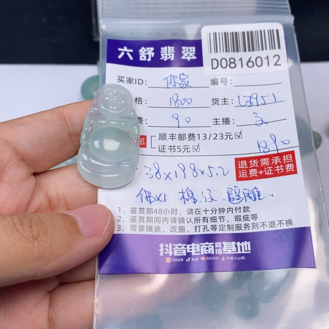 你***啊翡翠挂件未镶嵌D0816012