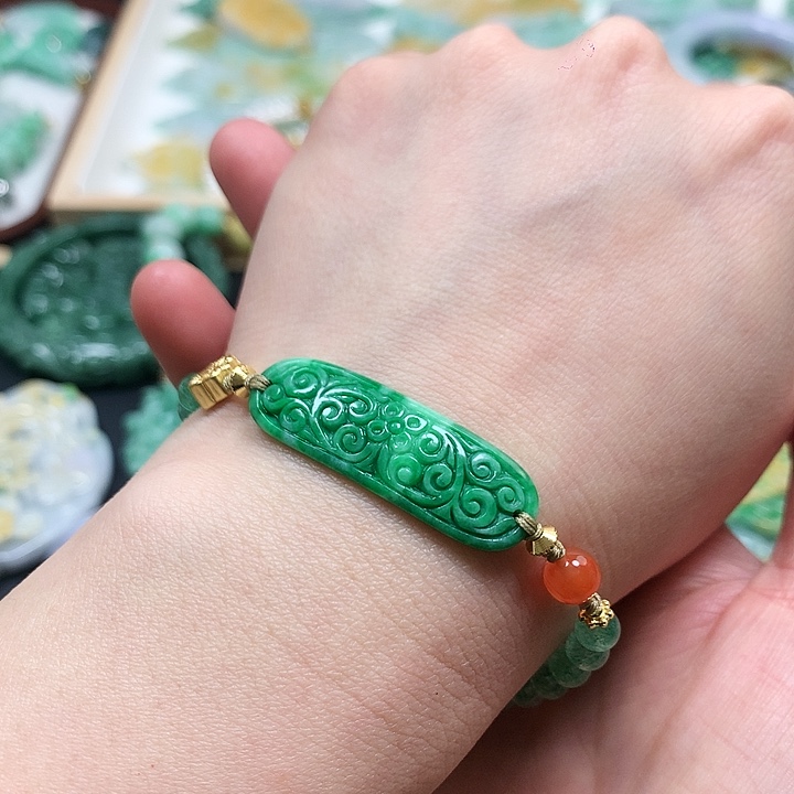 翡翠手链未镶嵌手串