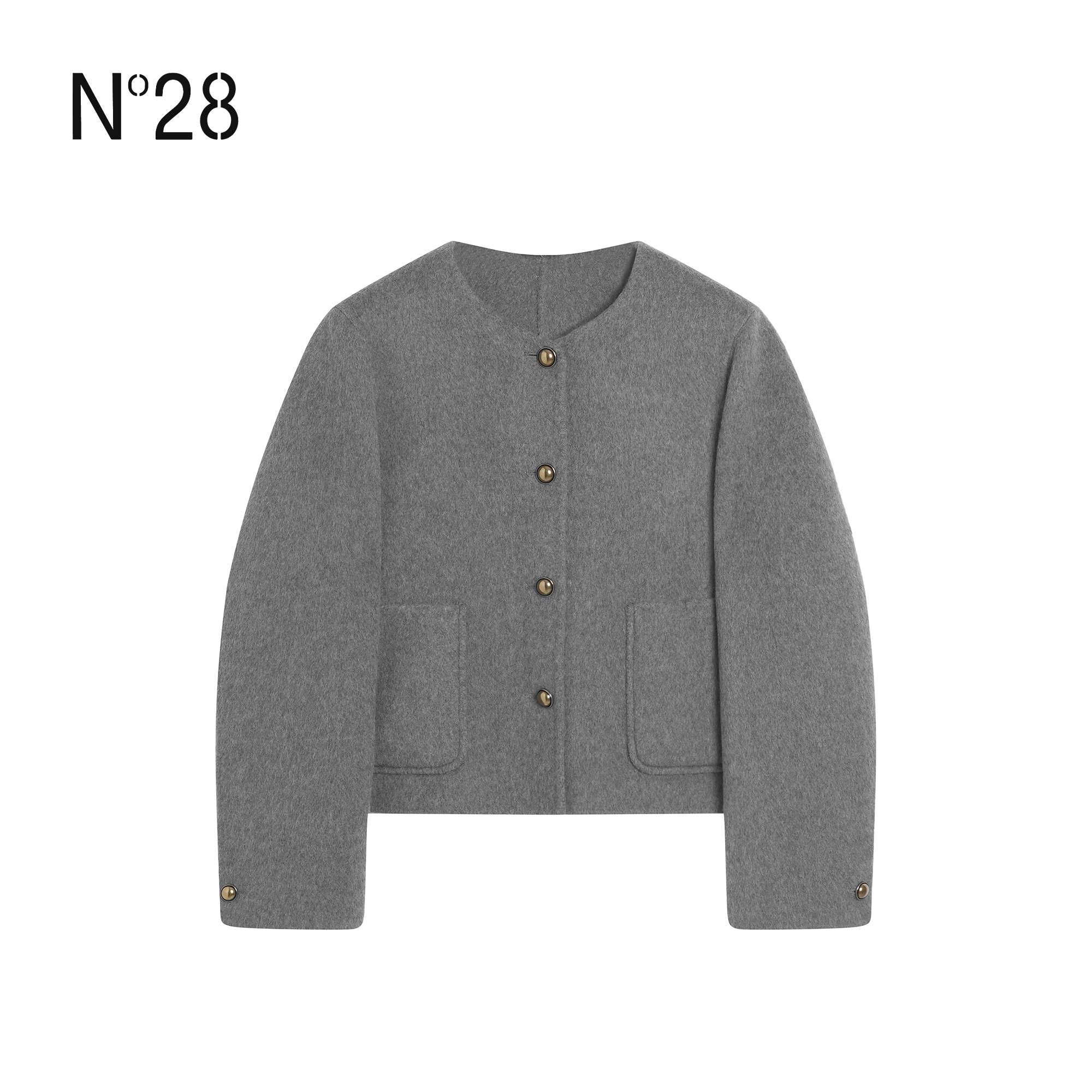 【皓然专属】N°28 冬季新款设计师女装小香风毛呢外套885591D731