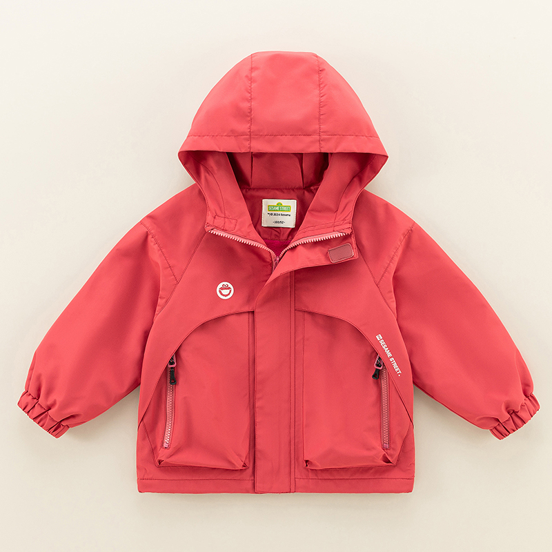 【ZH】芝麻街春季新款儿童拼接连帽净版洋气外套ZMCC021