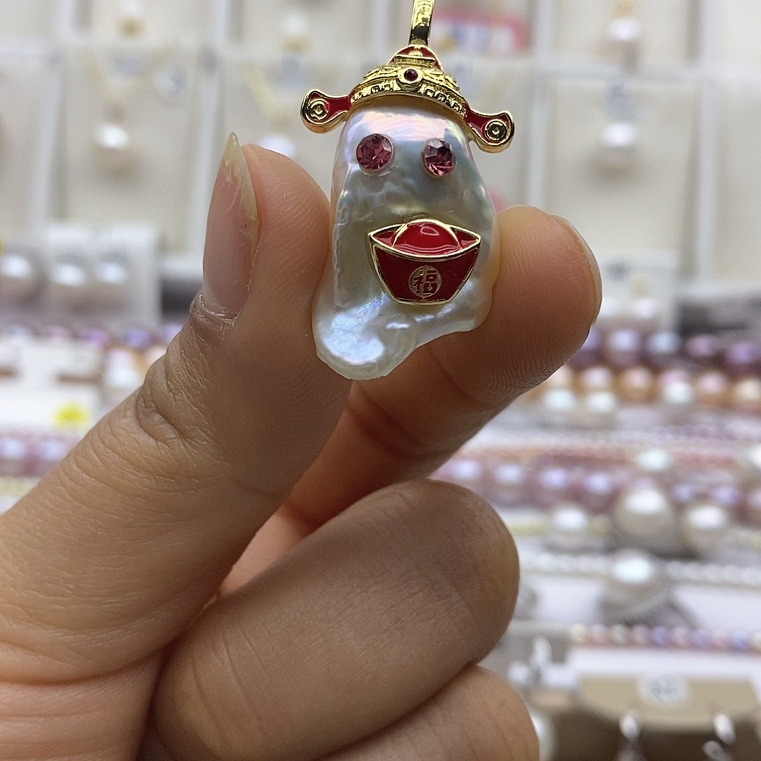 淡水珍珠吊坠(赠链)合金