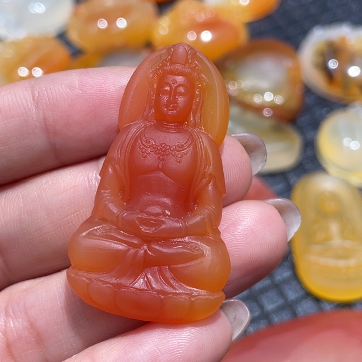 石英质玉（黄龙玉）未镶嵌挂件