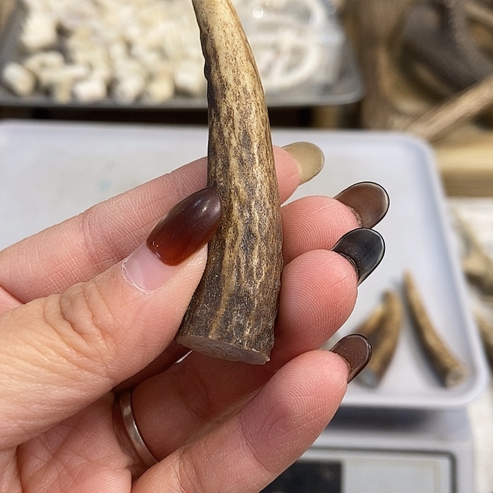 爱****中国大陆鹿角盘玩手把件