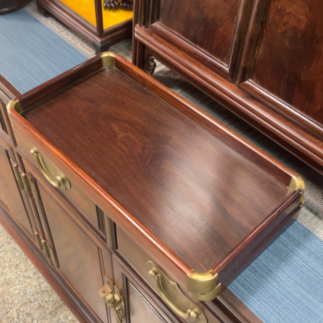 三***志交趾黄檀（大红酸枝）文盘