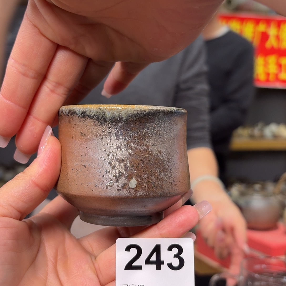 杯坭兴陶柴烧全手工原矿泥料杯