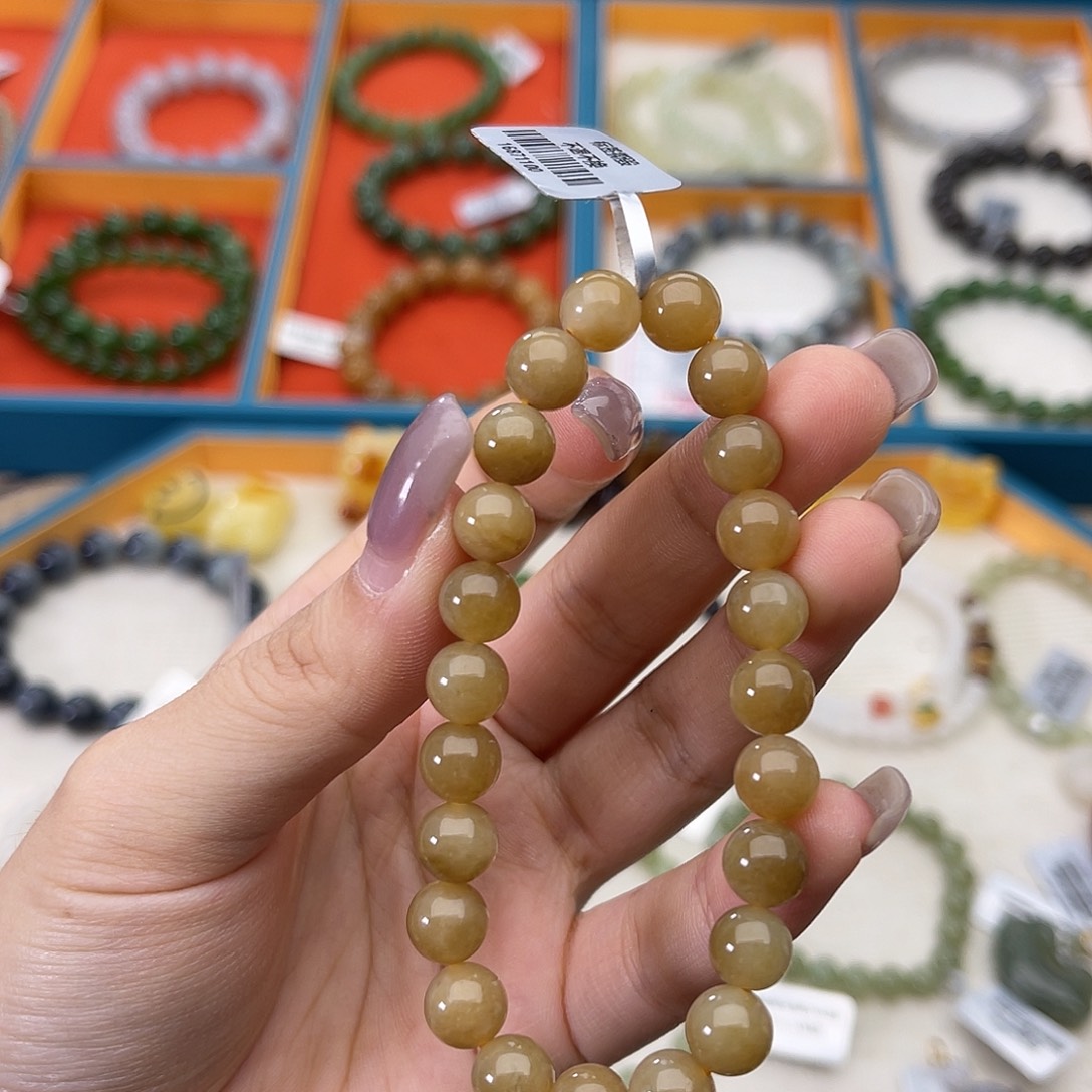 和田玉未镶嵌手串w51糖8mm