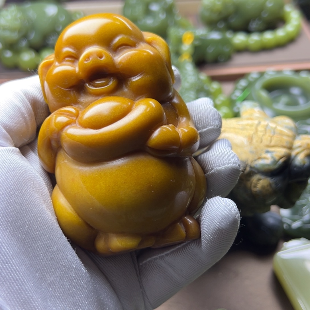 酒***仙岫岩老玉（透闪石质玉）未镶嵌挂件