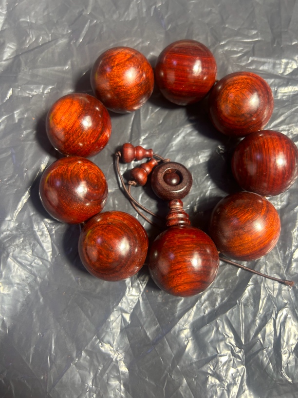 紫檀木卡3.0厘米9颗三通