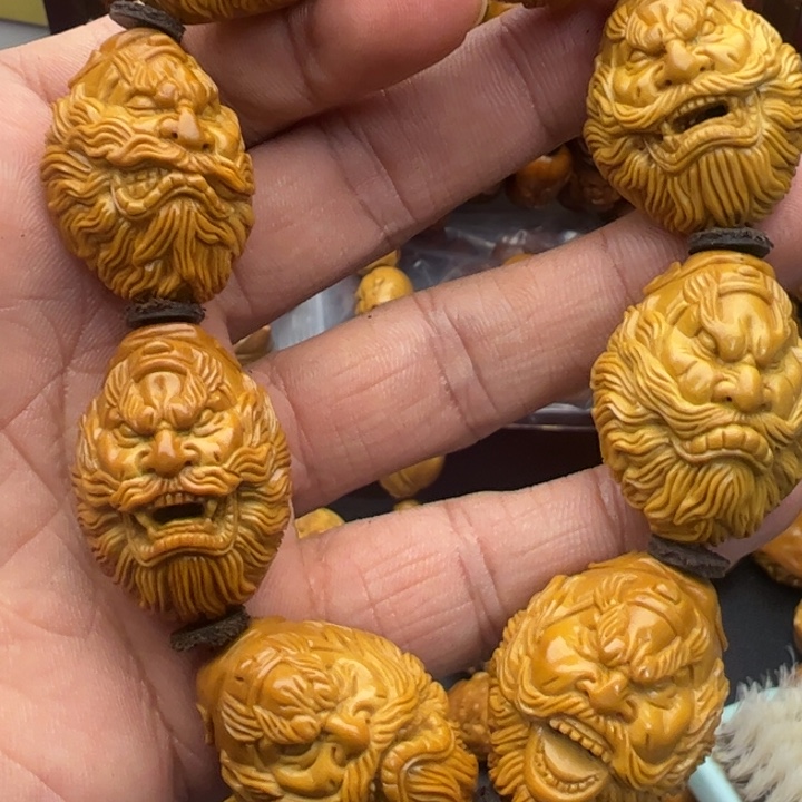 橄榄核手串/手链2.4左右手工钟馗头