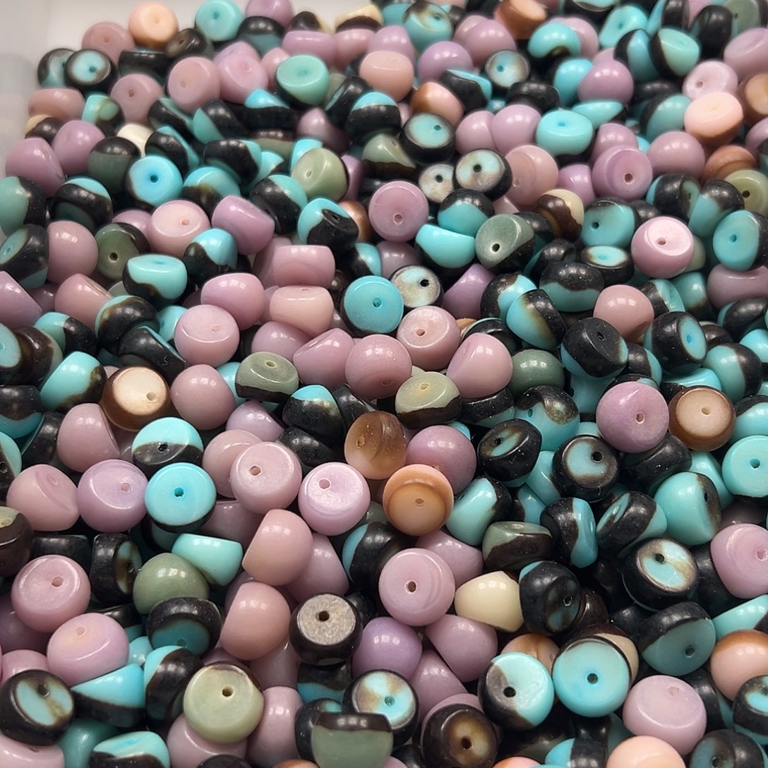 手串菩提根/象牙果微瑕13➕海洋蓝多宝马蹄蒜瓣50颗