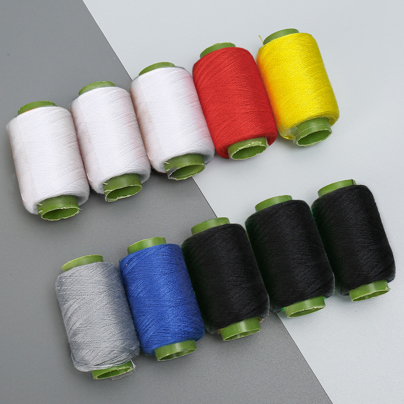 【3卷黑3卷白4卷彩】缝纫线缝衣服细线小卷黑白色彩色手工涤纶线团