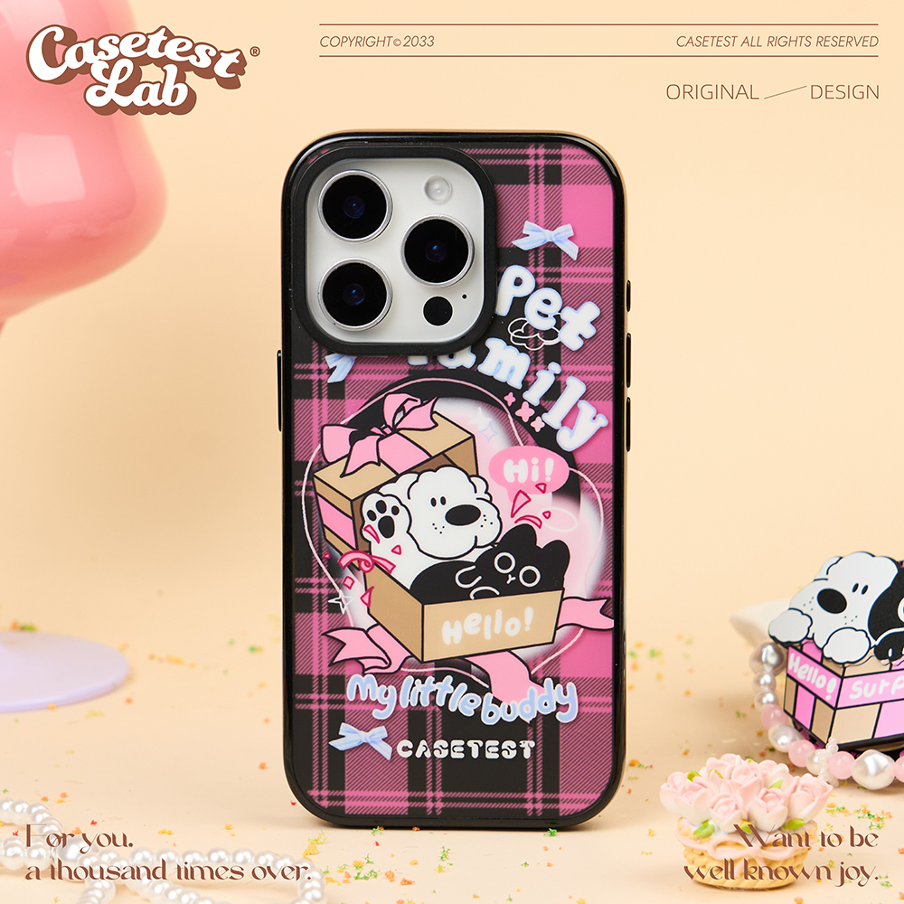 壳试验美好的礼物黑边磁吸磨砂适用苹果16 15 14promax手机壳卡通