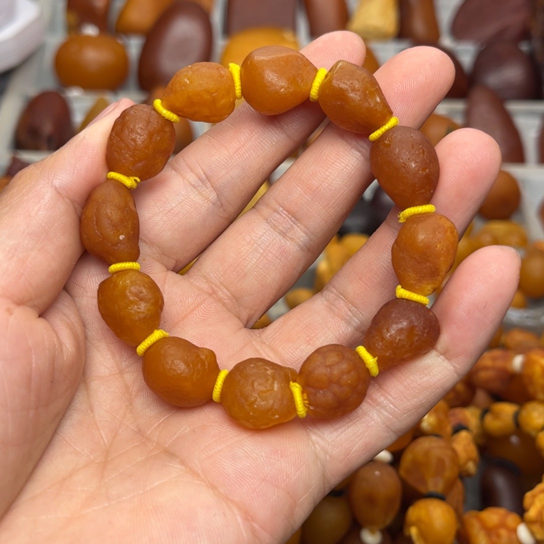 琥珀裸石未镶嵌天然蜜蜡手串